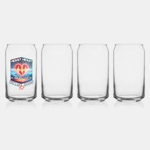 Drinkware Style: Printed Can Glass, Set: Set of 4, Glass