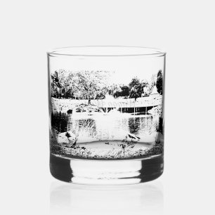 Drinkware Style: Printed Rocks Glass, Whiskey Glass