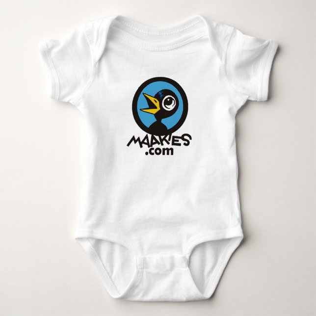 Drinky Crow Baby Bodysuit (Front)