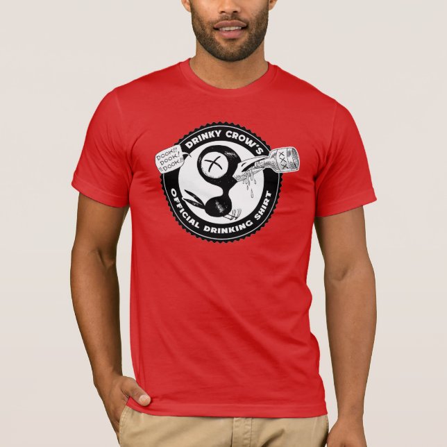 Drinky Crow Drinking Team T-Shirt (Front)