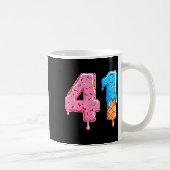 Drip 41 Meme Cool Baseball Style Number Forty One  Coffee Mug (Right)