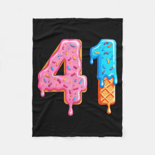 Drip 41 Meme Cool Baseball Style Number Forty One Fleece Blanket