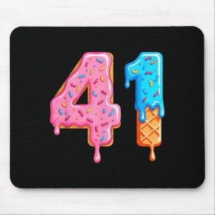 Drip 41 Meme Cool Baseball Style Number Forty One  Mouse Mat