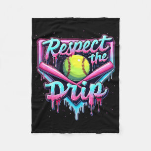 Drip Boys Ice Cream Respect Sell The Drip Youth Fleece Blanket