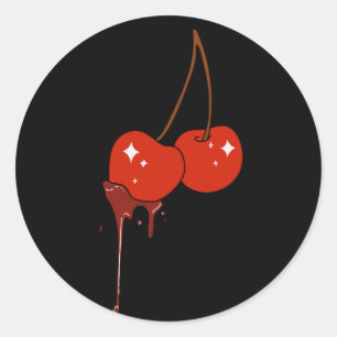 Drip Cherry Sticker