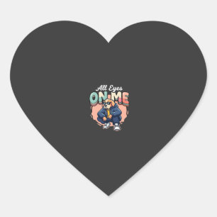 Drip Dog All Eyes On Me Heart Sticker