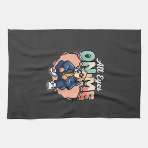Drip Dog All Eyes On Me Tea Towel
