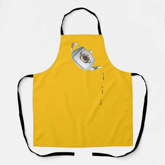Drip Drip Teapot Yellow    Apron (Front)