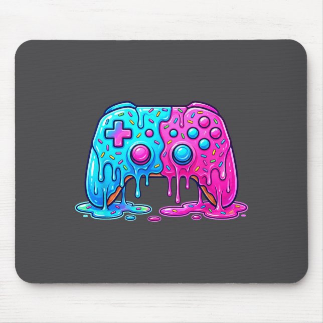 Drip Gamer Controller Boys Video Game Retro Gaming Mouse Mat (Front)