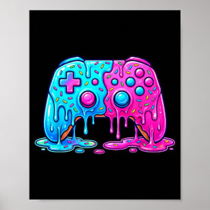 Drip Gamer Controller Boys Video Game Retro Gaming Poster