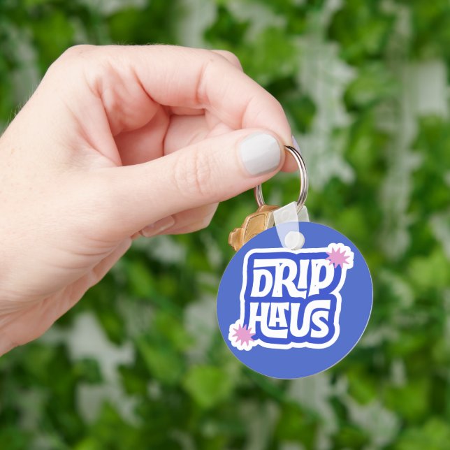 Drip Haus – Retro Playful Logo Key Ring (Hand)