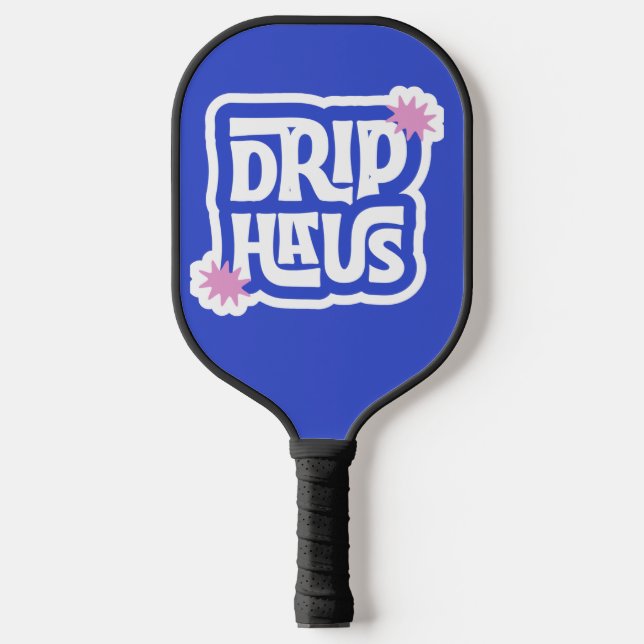 Drip Haus – Retro Playful Logo Pickleball Paddle (Front)