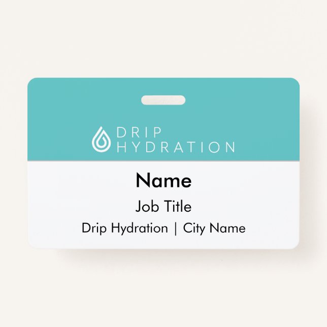 Drip Hydration ID Badge (Front)