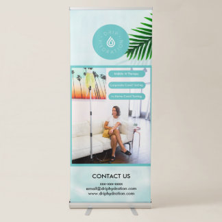 Drip Hydration- Retractable Design with Image Retr Banner