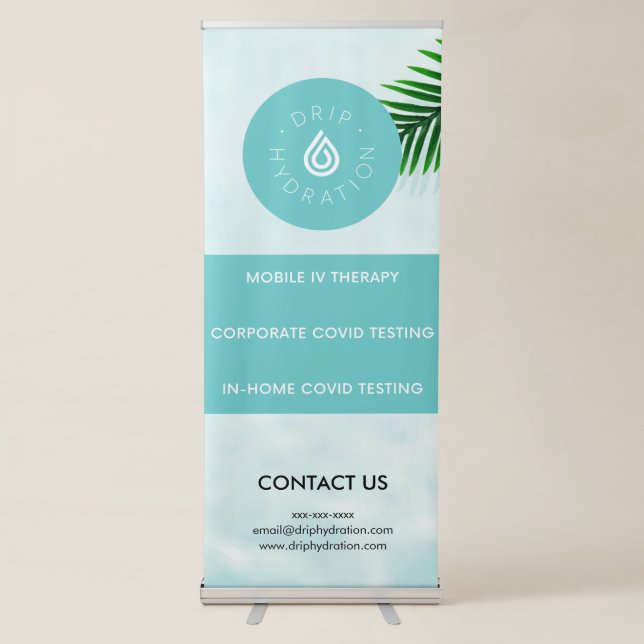 Drip Hydration - Vertical Retractable Banner (Front)