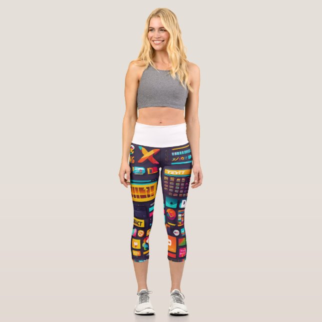Drip 'n' Graff Tees: Wear the Art Capri Leggings (Front)
