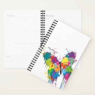 Drip Paint Abstract Butterfly Planner