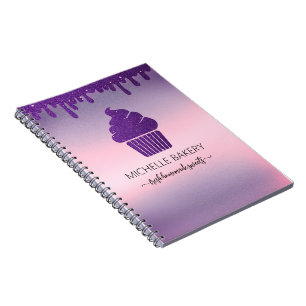 Drip Purple Bakery Recipes Notebook