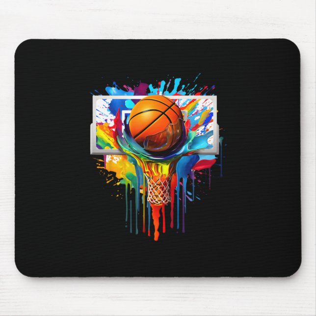 Drip Sketll Paint Splash Dripping Sketll Slam Dunk Mouse Mat (Front)