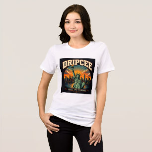 Dripcee Statue of Liberty T-Shirt Tri-Blend Shirt