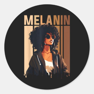 Dripn Melanin Black History Pride Black Lives Blm  Classic Round Sticker