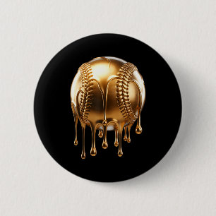 Dripng Gold Drip Baseball Game Day Player Coach Ba 6 Cm Round Badge