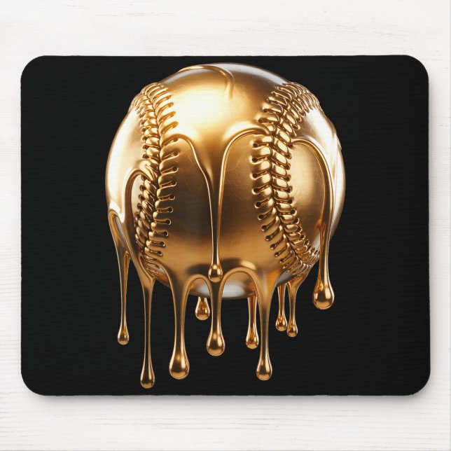 Dripng Gold Drip Baseball Game Day Player Coach Ba Mouse Mat (Front)