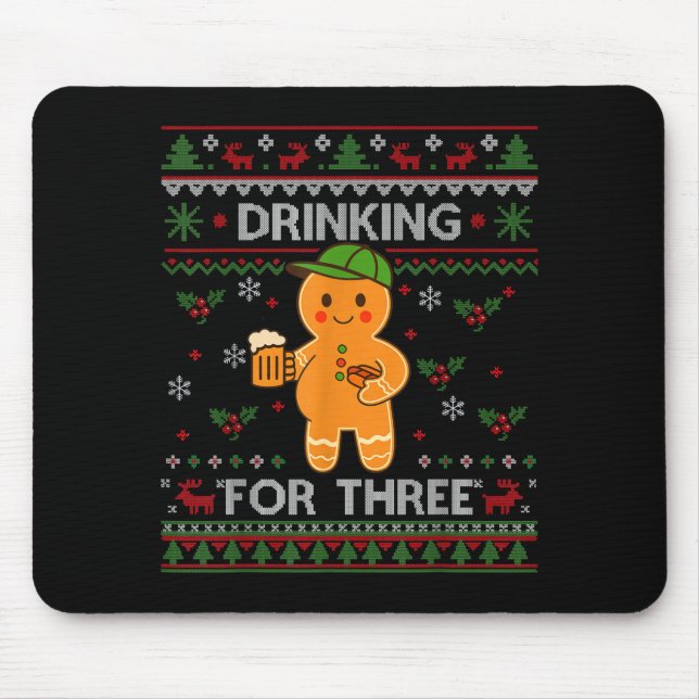 Dripng Ice Cream Baseball Santa Hat, Xmas Pajama K Mouse Mat (Front)