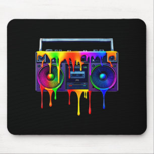 Dripng Paint Boombox Funny Old School 80s Music Hi Mouse Mat