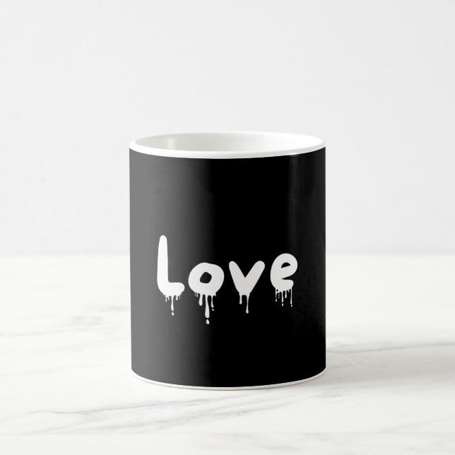 dripped Love white Coffee Mug (Center)