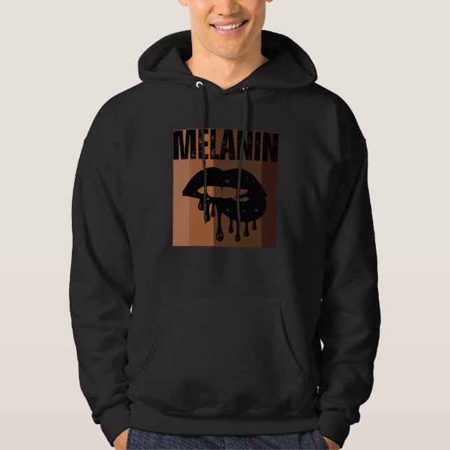 Drippin In Melanin Lips Hoodie (Front)