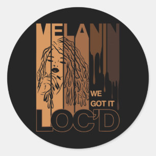 Drippin Melanin Black History Month 247365 African Classic Round Sticker