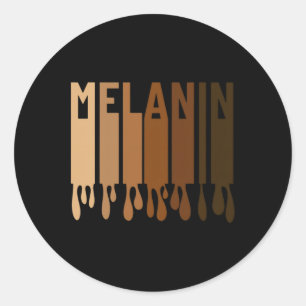 Drippin Melanin Women Pride Black History Juneteen Classic Round Sticker