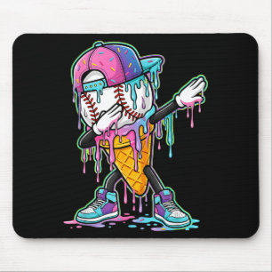 Dripping baseball drip boys ice cream drip basebal mouse mat