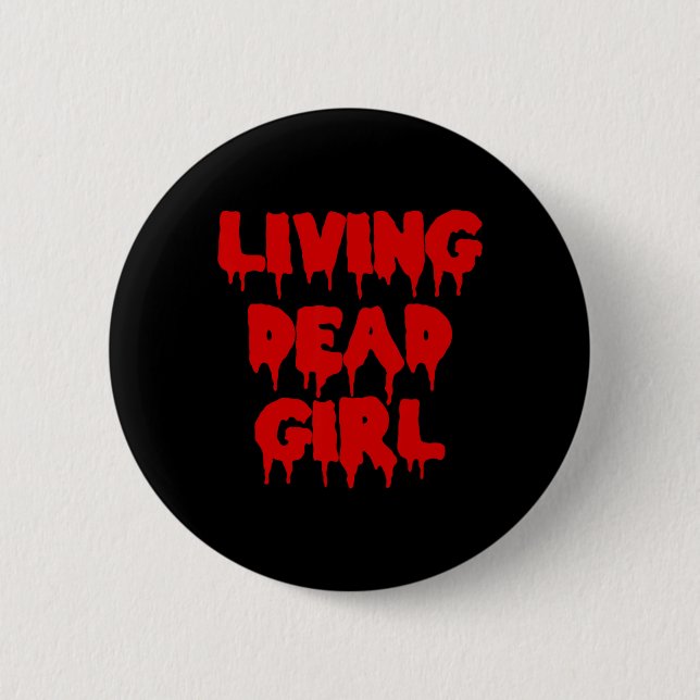 Dripping Blood Halloween Zombie Movie Living Dead  6 Cm Round Badge (Front)