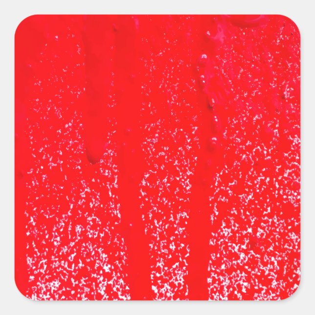 dripping blood square sticker (Front)