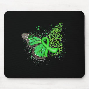 Dripping Butterfly Green Ribbon Kidney Disease Awa Mouse Mat