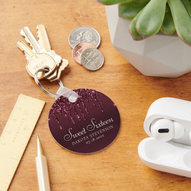 Dripping Chic Glitter | Lavender Purple Shower Key Ring (Desk)