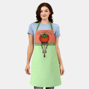 Dripping chocolate strawberry personalised kitchen apron