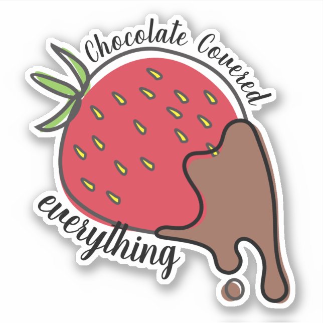 Dripping chocolate strawberry sweets candy (Front)