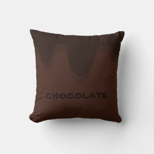 dripping chocolate throw pillow