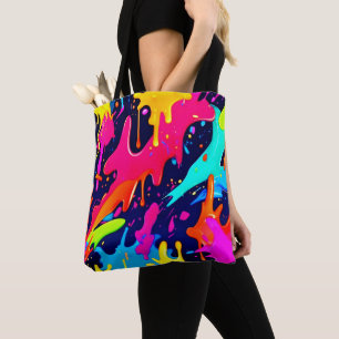 Dripping Colour Chaos Tote Bag