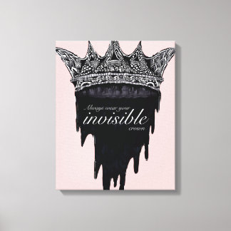 Dripping Crown with Text - v2 Canvas Print