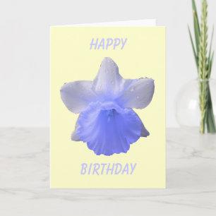 Dripping Daffodil Blue Customisable Greeting Card