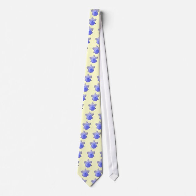 Dripping Daffodil Blue Floral Tie (Front)
