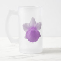 Dripping Daffodil Purple Frosted Glass Mug