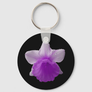 Dripping Daffodil Purple Keychain