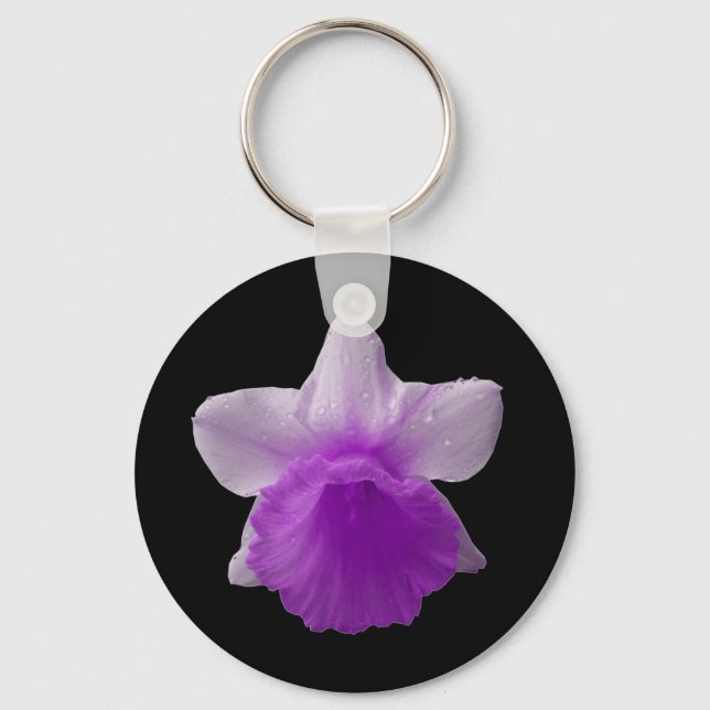 Dripping Daffodil Purple Keychain (Front)