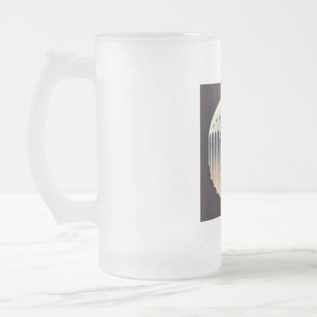 Dripping Delight Beer Glass Frosted Glass Beer Mug (Left)