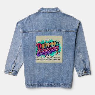 "Dripping Finesse Graffiti" Women's Jean Denim Jacket